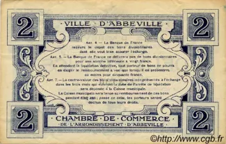 Somme, Department of 2 Francs, 1920 reverse