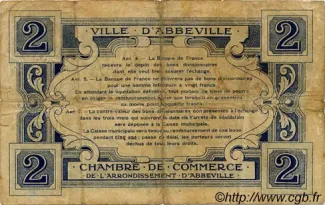Somme, Department of 2 Francs, 1920 reverse