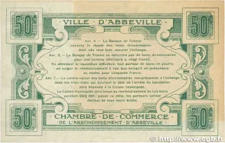 Somme, Department of 50 Centimes, 1920 reverse
