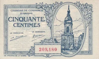 Somme, Department of 50 Centimes, 1922 image