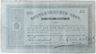 South Africa (pre-Union) 5 Pond, 1900 obverse