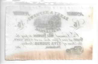 South Africa (pre-Union) 5 Pounds, 1850-1859 reverse