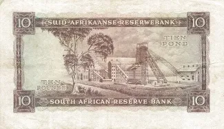 South Africa 10 Pounds, 1952-1958 reverse