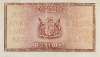 South Africa 10 Shillings, 1926 reverse