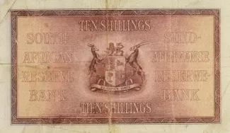South Africa 10 Shillings, 1928-1947 reverse