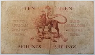 South Africa 10 Shillings, 1948-1959 reverse