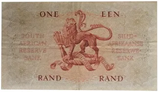 South Africa 1 Rand, 1961-1965 reverse