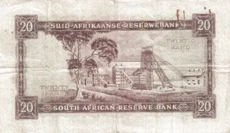South Africa 20 Rand, 1961 reverse
