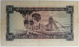 South Africa 20 Rand, 1962 reverse