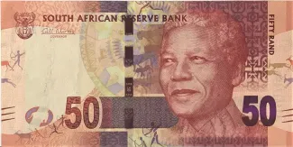 South Africa 50 Rand, 2012 obverse