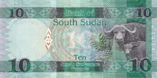 South Sudan 10 Pounds, 2015-2016 reverse