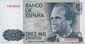 Spain 10.000 Pesetas - Juan Carlos I, 1985 obverse