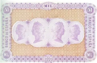 Spain 1.000 Pesetas, 1874 reverse