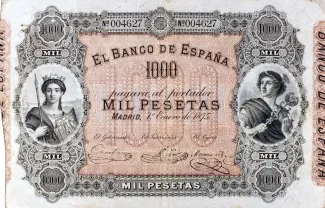 Spain 1.000 Pesetas, 1875 obverse