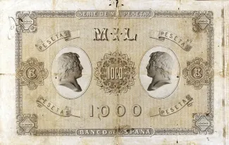 Spain 1.000 Pesetas, 1878 reverse