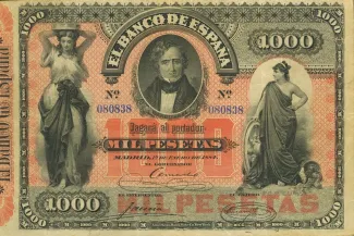 Spain 1.000 Pesetas, 1884 obverse
