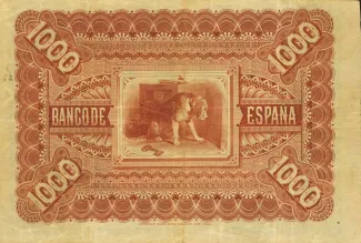 Spain 1.000 Pesetas, 1884 reverse
