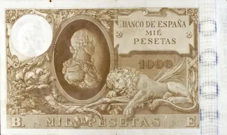 Spain 1.000 Pesetas, 1895 reverse