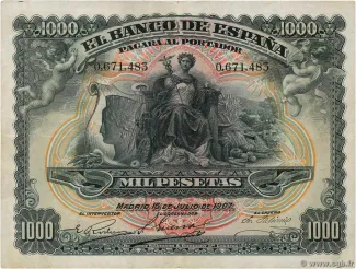 Spain 1.000 Pesetas, 1907 obverse