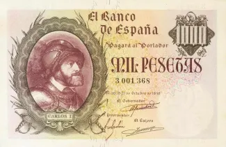 Spain 1.000 Pesetas, 1940 obverse