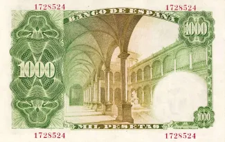 Spain 1.000 Pesetas, 1946 reverse