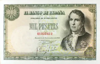 Spain 1.000 Pesetas, 1949 obverse