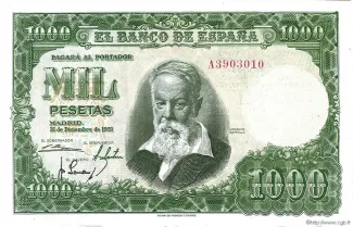 Spain 1.000 Pesetas, 1951 obverse