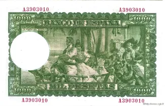 Spain 1.000 Pesetas, 1951 reverse