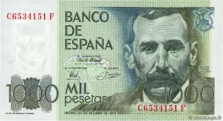 Spain 1.000 Pesetas, 1979 obverse