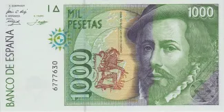 Spain 1.000 Pesetas, 1992 obverse