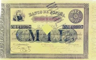 Spain 1.000 Reales de Vellón, 1856 obverse