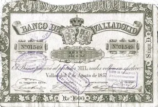 Spain 1.000 Reales de Vellón, 1857 obverse