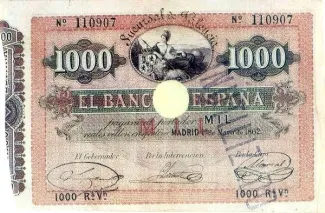 Spain 1.000 Reales de Vellón, 1862 obverse