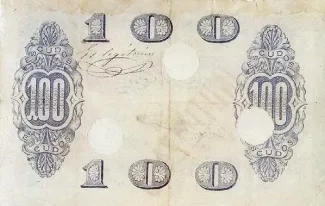 Spain 100 Escudos, 1870 reverse