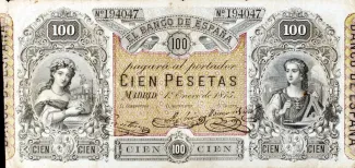 Spain 100 Pesetas, 1875 obverse