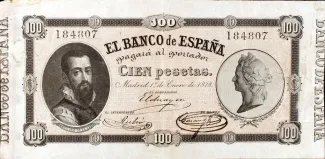 Spain 100 Pesetas, 1878 obverse