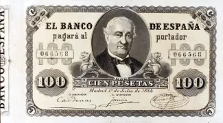 Spain 100 Pesetas, 1884 obverse
