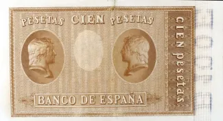 Spain 100 Pesetas, 1893 reverse