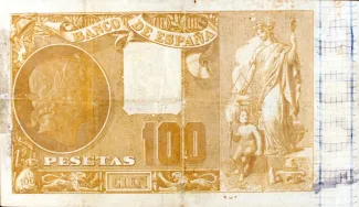 Spain 100 Pesetas, 1898 reverse