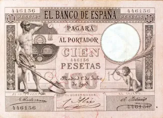 Spain 100 Pesetas, 1903-1905 obverse