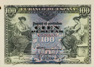 Spain 100 Pesetas, 1906 obverse