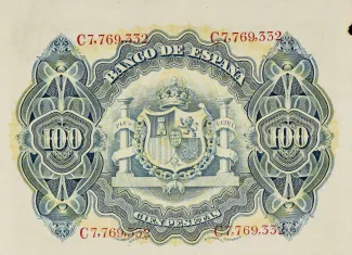 Spain 100 Pesetas, 1906 reverse