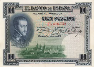 Spain 100 Pesetas, 1925 obverse