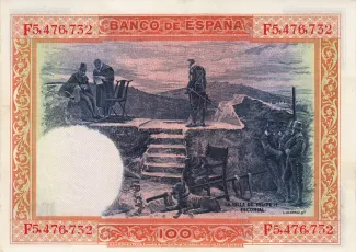 Spain 100 Pesetas, 1925 reverse