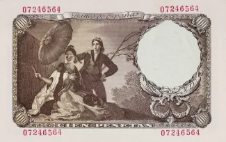 Spain 100 Pesetas, 1946 reverse