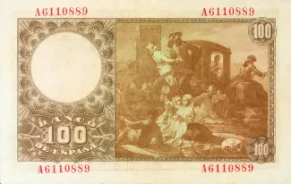 Spain 100 Pesetas, 1948 reverse