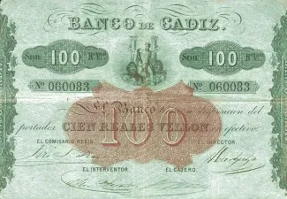 Spain 100 Reales de Vellón, obverse