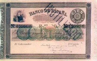 Spain 100 Reales de Vellón, 1856 obverse