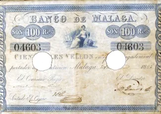 Spain 100 Reales de Vellón, 1860 obverse