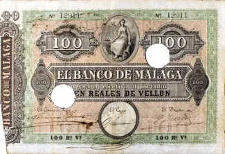Spain 100 Reales de Vellón, 1865 obverse